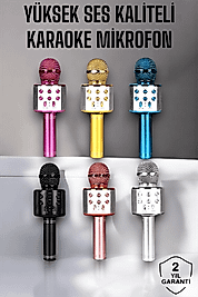 Kablosuz Karaoke Mikrofon USB ve AUX Girişli UUCZKARAOKEMİKROFON2