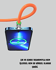 3'ü 1 Arada 120W Şarj Kablosu 1.2 Metre XUCZZZS219ŞARJKABLOSUUUUUU-3
