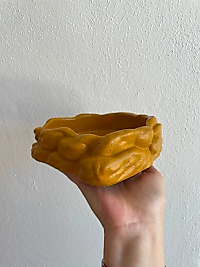 Eko Form Model Beton Kedi Köpek Mama ve Su Kabı (16cm*16cm*5.5cm) - Bronz