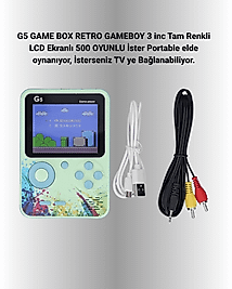 500 Oyun Hafızalı Mini Game Box G5
