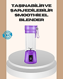 Mini Taşınabilir Blender 380ml USB Şarjlı Detoks Smoothie Hazırlayıcı