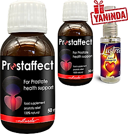 PROSTAFFECT 50 ML ŞURUP 2 ADET ERKEKLERİN ÖZEL DURUMLARINA IÇECEK FORMUNDA ÖZEL ŞURUB + LUSTRA MASAJ YAĞI
