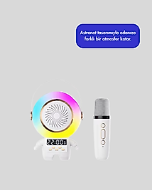Bluetooth Karaoke Hoparlör with Kablosuz Mikrofon Astro Tasarım
