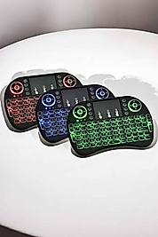 USB Bağlantılı Mini Q Klavye Işıklı Tüm Cihazlara Uyumlu