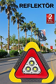Güneş Panelli Üçgen Işıklı Trafik Reflektör UUCZDP209REFLEKTÖR1