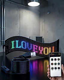 Esnek LED Yazı Paneli 60 cm RGB Programlanabilir UCZZZLEDMATRİX60CM-3