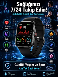 Akıllı Saat Wireless Şarj Yüksek Çözünürlüklü Müzik Dinleme Sesli Cevaplama Yeni Nesil