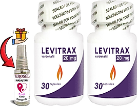 LEVİTRAX 2 ADET ERKEKLERİN PERFORMANSINA ÖZEL 30LU KAPSÜLLER + EROSEL EROTİKMASAJ YAĞI HEDİYE