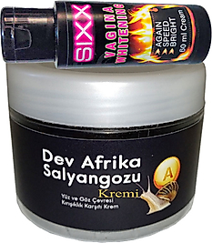 GİANT ANTİ-YAŞLANMA CİLT KREMİ DEV AFRİKASALYANGOZU 100ML + 1SIXX RENK TON IÇİN KADIN VAJİNAKREMİ 60 ML