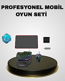 Mobil Gaming Set Klavye + Mouse + Dönüştürücü 5’li Paket Yüksek DPI Bluetooth