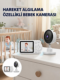 Gece Görüşlü Bebek Kamerası Ninni ve Alarm Özellikli Yeni Nesil
