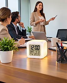 Küp Saat LED Işıklı Dijital Alarmlı kupsaat-1