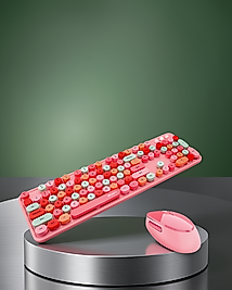 Bluetooth Retro Klavye ve Mouse Seti UCZZZQW02PEMBEKLAVYEMOUSE