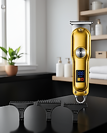 T Bıçaklı USB Şarjlı LED Göstergeli Turbo Saç Sakal Kesme Makinesi