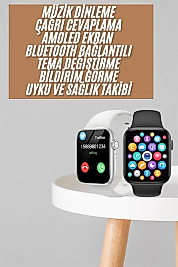 1.83 İnç Akıllı Saat Android ve İOS Uyumlu Çağrı Cevaplayabilen Adımsayar GPS Takibi
