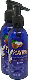 PLAYBOY PURE EDİBLE MASSAGE OİL 120ML HİNDİSTANCEVİZİ AROMALI MASAJ YAĞI 2 ADET
