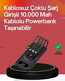 22.5W Hızlı + 15W Kablosuz Şarj – Akıllı Powerbank ile Her An Enerji