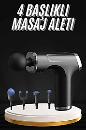 Şarjlı Masaj Tabancası 4 Başlıklı UUCZZZKH800MASAJJJ3