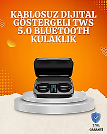 1800 mAh Güçlü Şarj Kutusu ile Bluetooth Kulaklık Seti