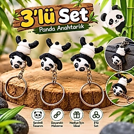 Panda Anahtarlık 3'lü