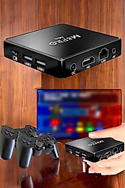 Oyun Konsolu Çift Kollu 1000 Oyunlu TV Box Netflix Youtube Atari