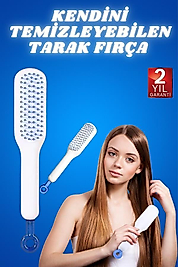 Kendini Temizleyen Tarak Fırça Geri Çekilebilir 1 Adet