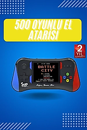 3.5 İnç 500 Klasik Retro Oyun Yüklü Kollu Oyun Konsolu