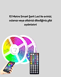 10M Sese Duyarlı Bluetooth Kontrollü RGB Şerit Led XUCZ10MŞERİTLED-3