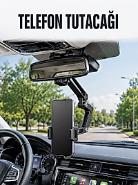 Araç Dikiz Aynası Telefon Tutucu Ayarlanabilir Katlanabilir Navigasyon Telefon Standı