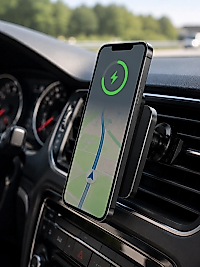 Araç İçi Manyetik Telefon Tutucu ve 15W Kablosuz Hızlı Şarj Cihazı