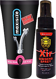 MAXİSİZE CREAM ERKEĞE ÖZEL 50 ML KREM + XİR 60 ML ERKEĞE ÖZEL KARIŞIM SÜRE SPREY