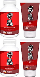 RED KONG ERKEKLERE ÖZEL 2ŞERLİ SET 2 ADET 60LI RENKONG KAPSÜLER + 2 ADET RED KONG GEL JEL 50 ML
