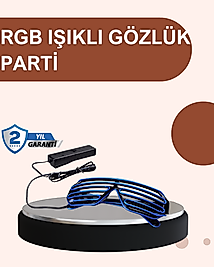 Renkli LED Işıklı Eğlence Gözlüğü Parti Aksesuarı