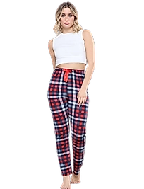 Pijama Altı Modal  Ring Viskon Kumaş-Pöti Kare Desenli