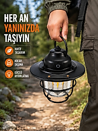Çam Kozalağı Şekilli Retro Kamp Gece Lambası
