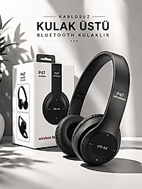 Kulak Üstü TF Kart ve AUX Destekli Ergonomik Bluetooth Kulaklık