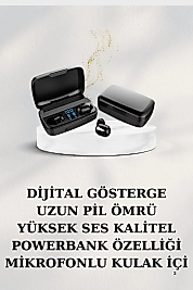 Dijital Göstergeli Bluetooth Kulaklık Kablosuz TWS Stereo Bluetooth 5.0