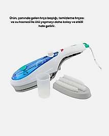Mini Buharlı Seyahat Ütüsü – Hızlı Isınan, Koku Giderici, Her Kumaşa Uygun Taşınabilir Ütü