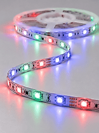 2835 RGB Şerit LED 5 Metre 54 LED/M Uzaktan Kumandalı Renkli Dekorasyon Işığı