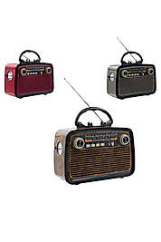 Bluetooth Hoparlör Ahşap Görünümlü Vintage Işıklı UCZZZZKTF1467RADYOOOO3-1