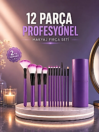 12’li Profesyonel Makyaj Fırça Seti Ultra Yumuşak Sentetik Kıllı