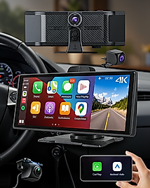 Kablosuz CarPlay Ekranı 10.26 inç Ön Arka Çift Kamera