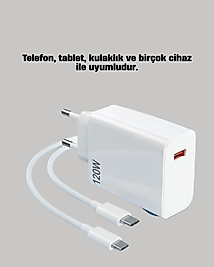 120W Hızlı Şarj Adaptörü ve Type-C Kablo Seti UCZ120WŞARJ-5