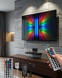 RGB LED Şerit 5 Metre Uzaktan Kumandalı 5050 UCZZZ5METRE3ŞERİTLİLED-1
