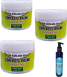 MUZİCEVİ ÇÖREK OTU KREMİ 100 ML X 3 ADET / ÇİLEKLİ VÜCUT MASAJ BAKIM YAĞI 125 ML