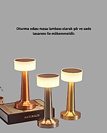 Kablosuz Masa Lambası USB Şarjlı 3 Parlaklık Seçeneği UCZZDEKORATİFMASALAMBASI-4