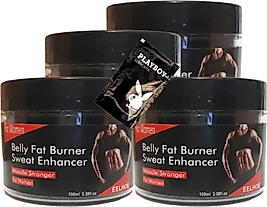 SÜPER BELLY FATBURNER SWEAT ENHANCER KADINLAR IÇİN KREM 4X100 ML + 1 ADET JEL İLE