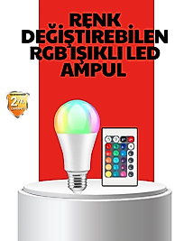 RGB Uzaktan Kumandalı LED Ampul 16 Renkli A Kalite Orijinal