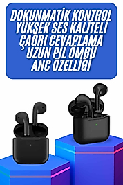 Kablosuz Bluetooth Kulaklık TWS Pro5 ANC Dokunmatik Kontrol UCZZZPRO5SİYAHHH3