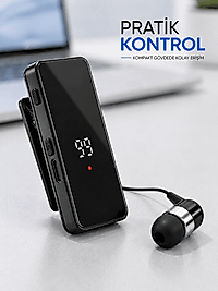 Kablosuz Bluetooth Kulaklık Dijital Ekranlı UCZZK03MAKARALI-1